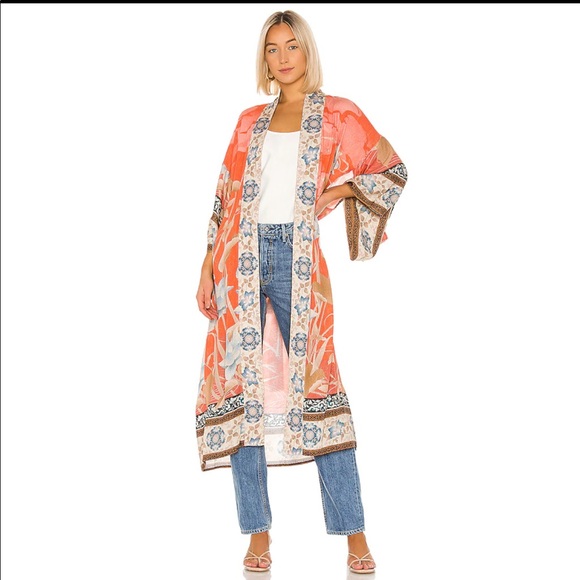💃🏻ANYSSA Bohemian Flamingo Boho Kimono - Picture 3 of 10